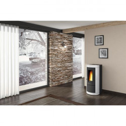 Poêle à granulés Mietta Evo Blanc - électronique 8 kW - Nordica extraflame