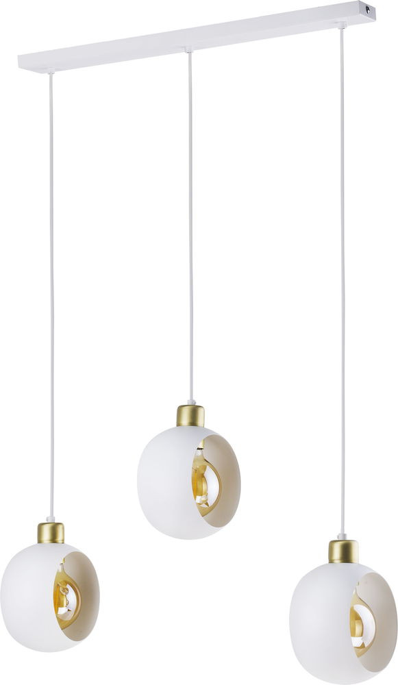 Suspension CYKLOP WHITE BLANC - 3xE2, max 60W - H. 100 cm