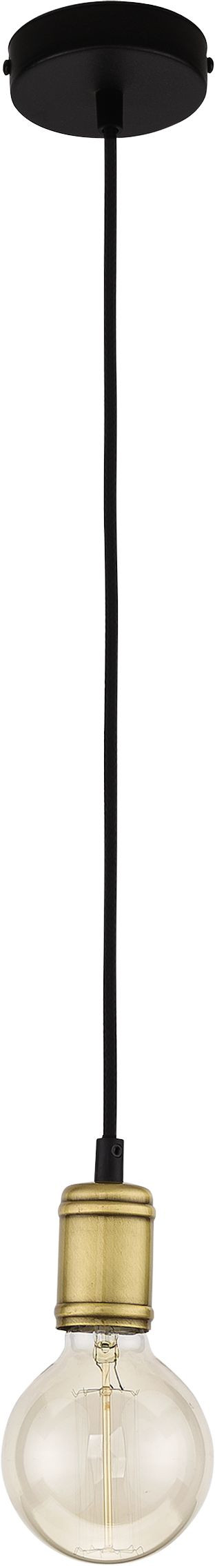 Suspension RETRO NOIR/OR - 1xE27 max 60W - H. 100 cm
