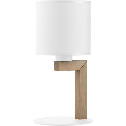 Lampe à poser TROY WHITE BLANC - 1xE27, 15W LED - Ø 18 cm x H. 37 cm de marque TK Lighting, référence: B6928300