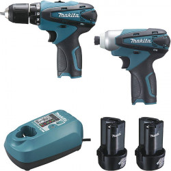 Ensemble de 2 machines sans fil - 10,8 V Li-Ion 1,3 Ah (DF330D + TD090D) de marque MAKITA, référence: B6954400