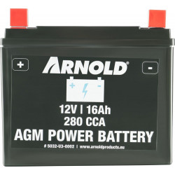 Batterie AGM 12V 16Ah pour tracteur tondeuse - Arnold