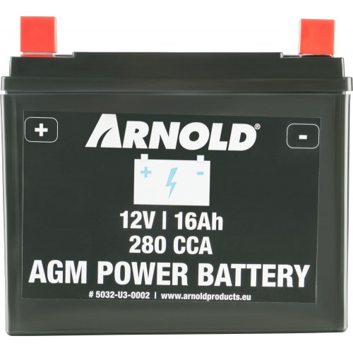 Batterie AGM 12V 16Ah pour tracteur tondeuse - Arnold