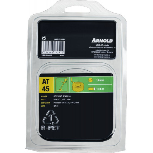 Bobine de fil pour coupe-bordure AT45 40V - Arnold