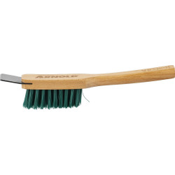 Brosse de nettoyage avec racloir pratique pour matériel de jardinage de marque Arnold, référence: J6991800