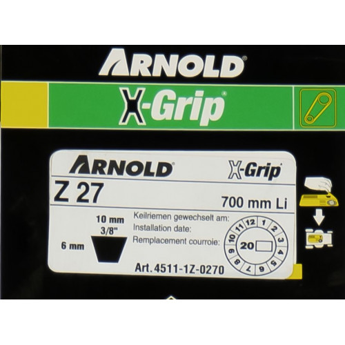 Courroie trapézoïdale X-Grip V de type Z 27 - Arnold