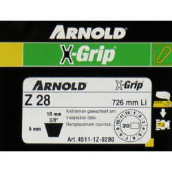 Courroie trapézoïdale X-Grip V de type Z 28 - Arnold