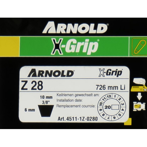 Courroie trapézoïdale X-Grip V de type Z 28 - Arnold