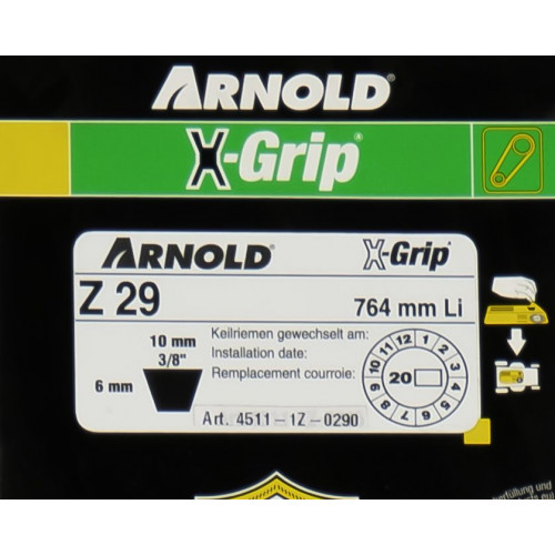 Courroie trapézoïdale X-Grip V de type Z 29 - Arnold