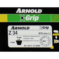 Courroie trapézoïdale X-Grip V de type Z 34 - Arnold