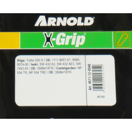 Courroie trapézoïdale X-Grip V de type Z 34 - Arnold