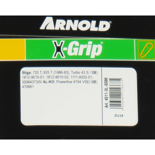 Courroie trapézoïdale X-Grip V de type 3L300 - Arnold