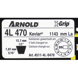 Courroie trapézoïdale X-Grip V de type 4L470 - Arnold