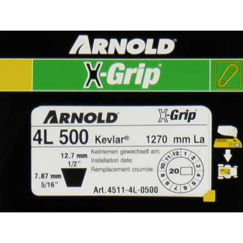 Courroie trapézoïdale X-Grip V de type 4L500 - Arnold