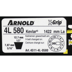 Courroie trapézoïdale X-Grip V de type 4L580 - Arnold