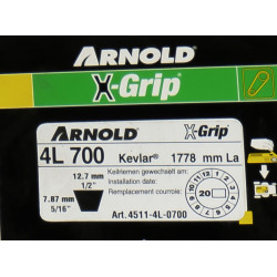 Courroie trapézoïdale X-Grip V de type 4L700 - Arnold