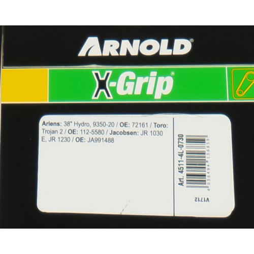 Courroie trapézoïdale X-Grip V de type 4L730 - Arnold