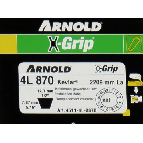 Courroie trapézoïdale X-Grip V de type 4L870 - Arnold