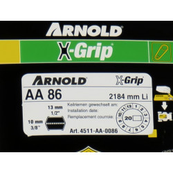 Courroie hexagonale X-Grip de type AA 86 - Arnold