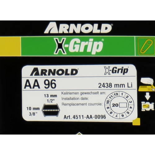 Courroie hexagonale X-Grip de type AA 96 - Arnold