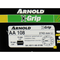 Courroie hexagonale X-Grip de type AA 108 - Arnold