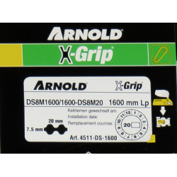 Courroie dentée trapézoïdale X-Grip de type 20DS8M1600 - Arnold