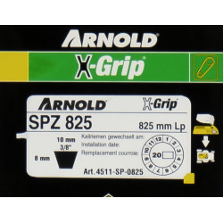 Courroie trapézoïdale X-Grip V de type SPZ 825 - Arnold