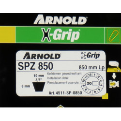 Courroie trapézoïdale X-Grip V de type SPZ 850 - Arnold