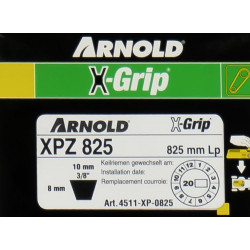 Courroie trapézoïdale X-Grip V XPZ 825 pour autoportée et tracteur de jardin - Arnold