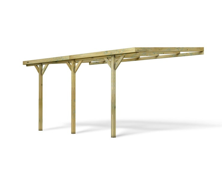 Carport HENRI Adossable 1 voiture bois traité autoclave