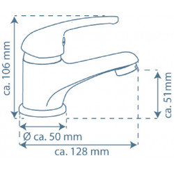 Mitigeur monocommande ATHOS PLUS pour lavabo - chromé - Schütte