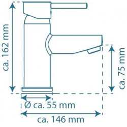 Mitigeur monocommande ATLANTA pour lavabo - chromé - Schütte