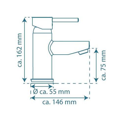 Mitigeur monocommande ATLANTA pour lavabo - chromé - Schütte