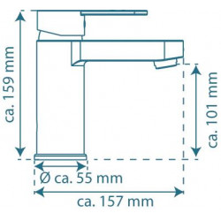 Mitigeur monocommande ELEPHANT chromé - pour lavabo - Schütte