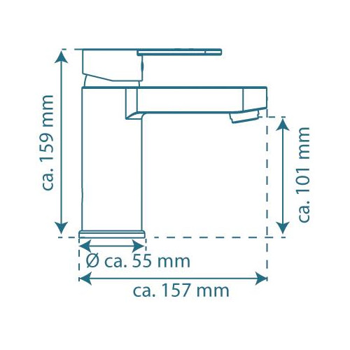 Mitigeur monocommande ELEPHANT chromé - pour lavabo - Schütte