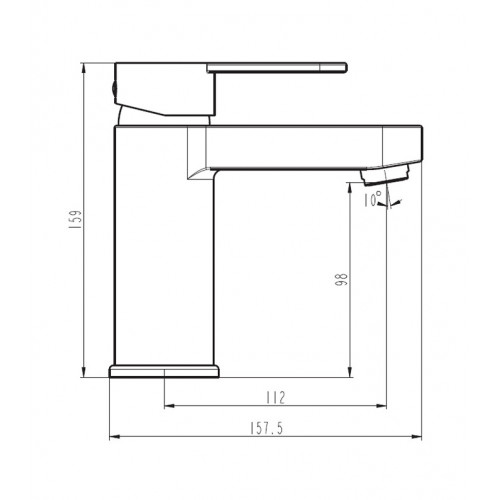 Mitigeur monocommande ELEPHANT noir mat - pour lavabo - Schütte