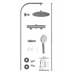 Système de douche MADURA FRESH avec mitigeur thermostatique - chromé - Schütte