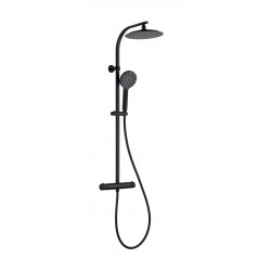 Système de douche MADURA FRESH avec mitigeur thermostatique - noir mat de marque Schütte, référence: B7015200