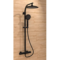 Système de douche MADURA FRESH avec mitigeur thermostatique - noir mat - Schütte