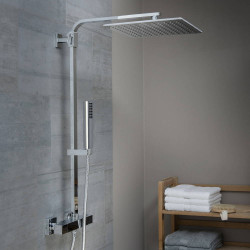 Système de douche SUMBA avec mitigeur thermostatique - chromé - Schütte