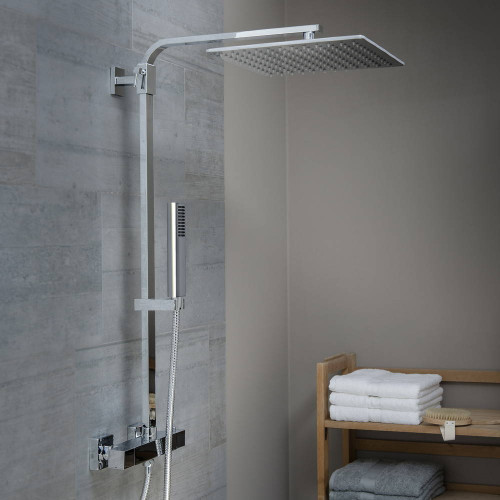 Système de douche SUMBA avec mitigeur thermostatique - chromé - Schütte