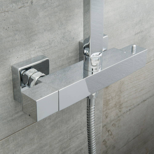 Système de douche SUMBA avec mitigeur thermostatique - chromé - Schütte