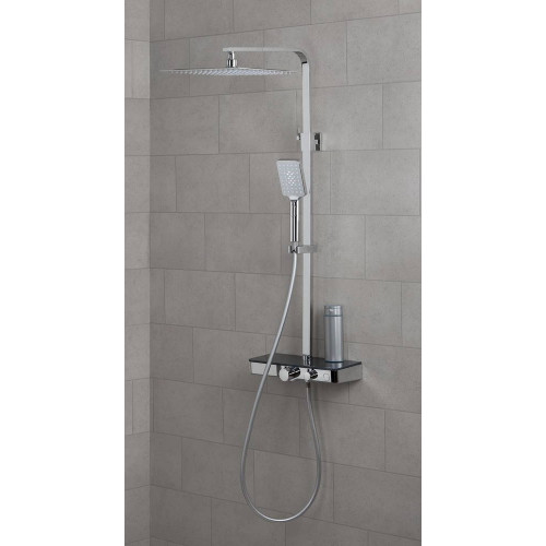 Teorema Shelf Colonne de douche avec mitigeur thermostatique chrome -  SD261CR