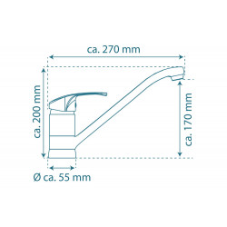 Mitigeur monocommande GRANDE cuisine - noir mat - Schütte