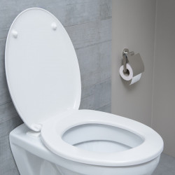 Abattant WC WHITE en Duroplast avec frein de chute - blanc - Schütte