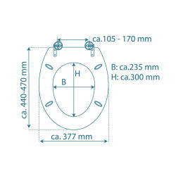 Abattant WC WHITE en Duroplast avec frein de chute - blanc - Schütte