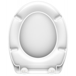Abattant WC WHITE en Duroplast avec frein de chute et détachable - blanc - Schütte