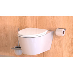 Abattant WC WHITE en Duroplast avec frein de chute et détachable - blanc - Schütte