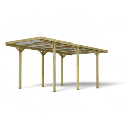 Carport JEAN - 1 véhicule - 304x511cm - Epaisseur 9x9mm de marque Forest Style, référence: J7018300