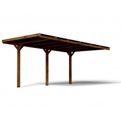 Carport VICTOR Adossable - 1 véhicule - 316x511cm - Epaisseur 12x12mm de marque Forest Style, référence: J7018400